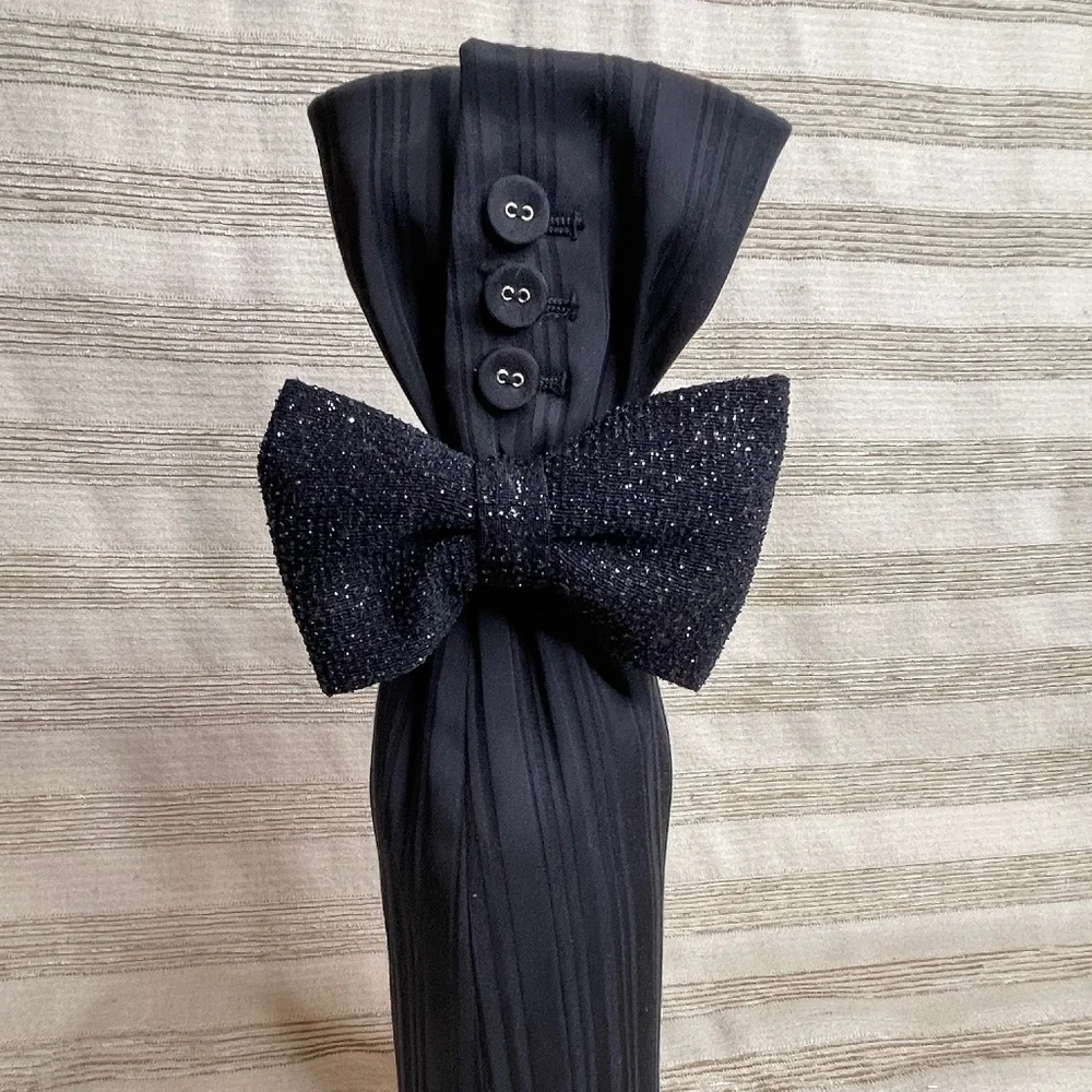 Handcrafted Wine or Liquor Bottle Gift Bag Made From Jacket and Tie